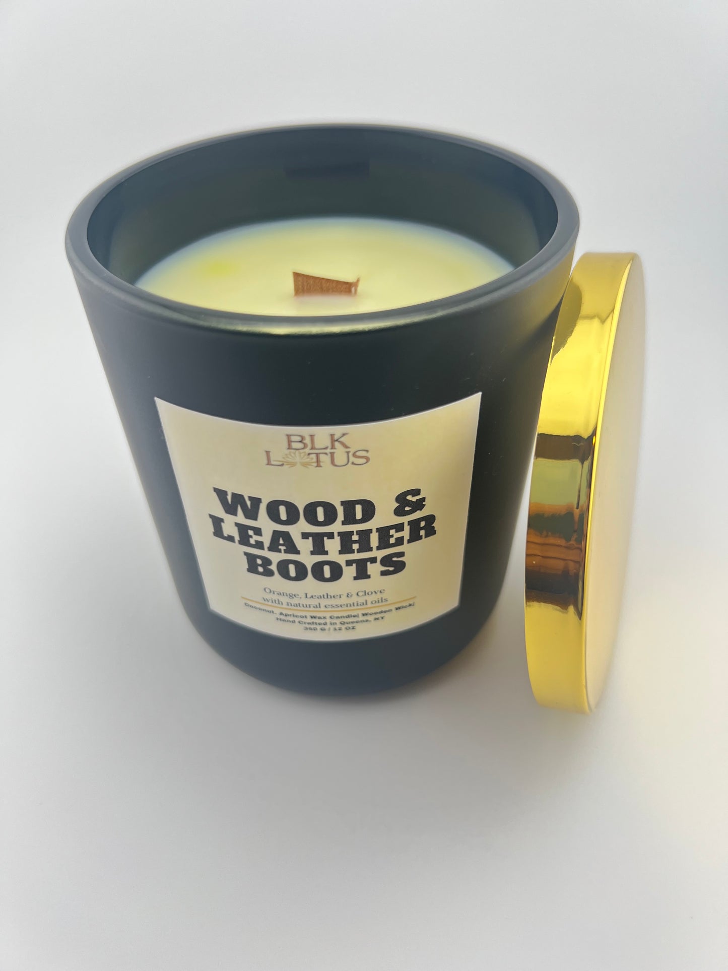 Wood & Leather Boots Candle