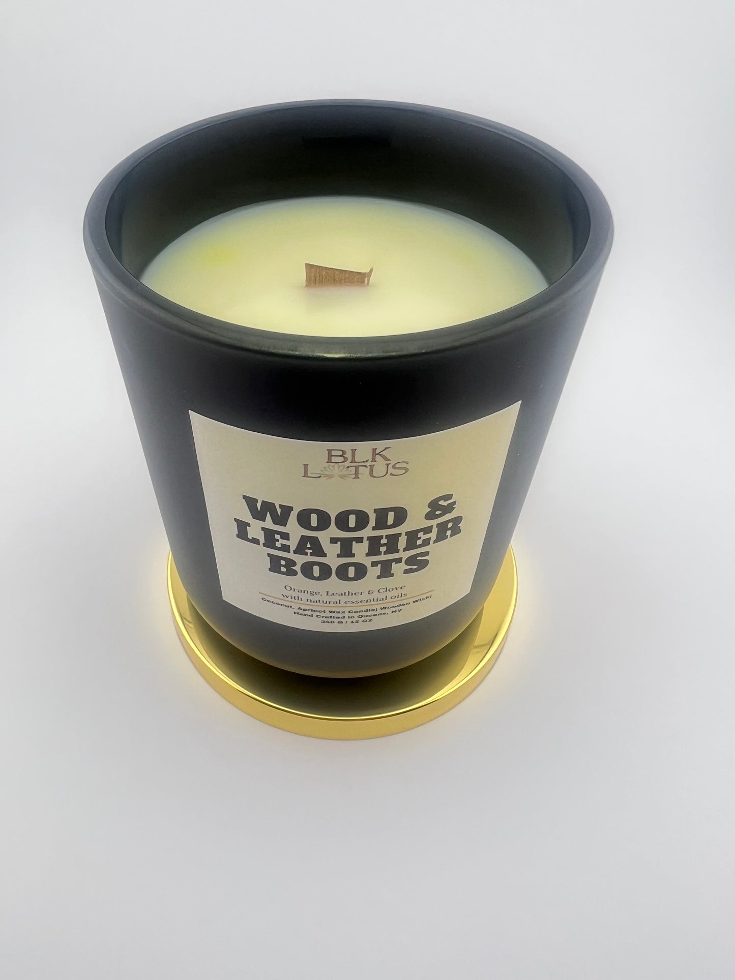 Wood & Leather Boots Candle