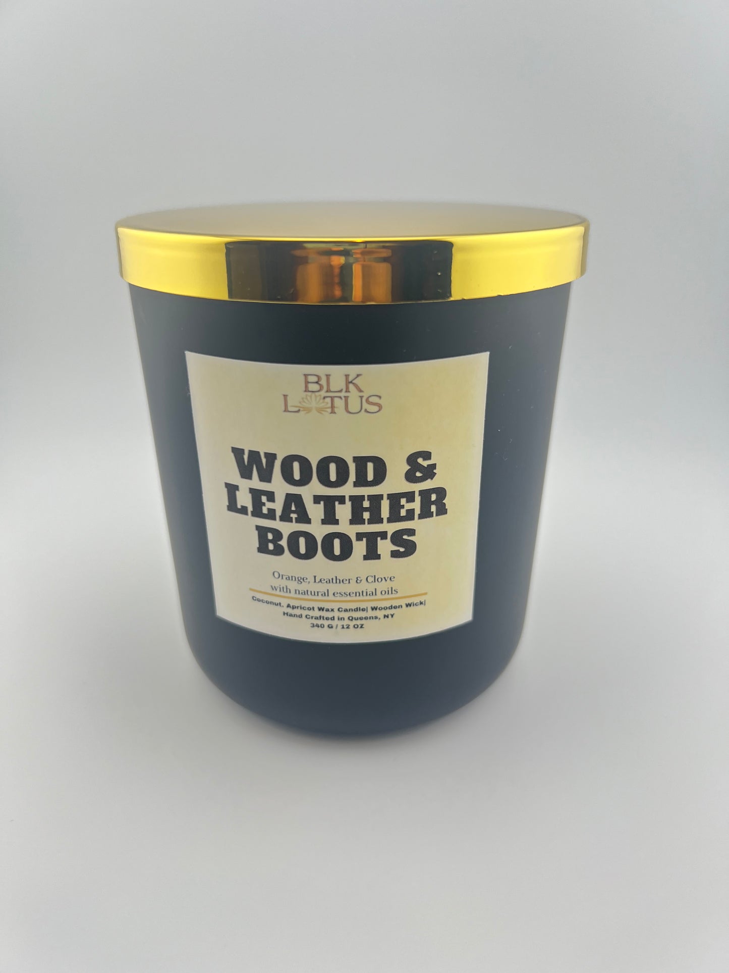 Wood & Leather Boots Candle